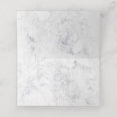 Chique wit marmeren tafel nummer zitnaam plaatskaartje (Binnenkant ongevouwen)