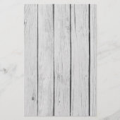 Chique wit rustiek hout briefpapier (Voorkant)