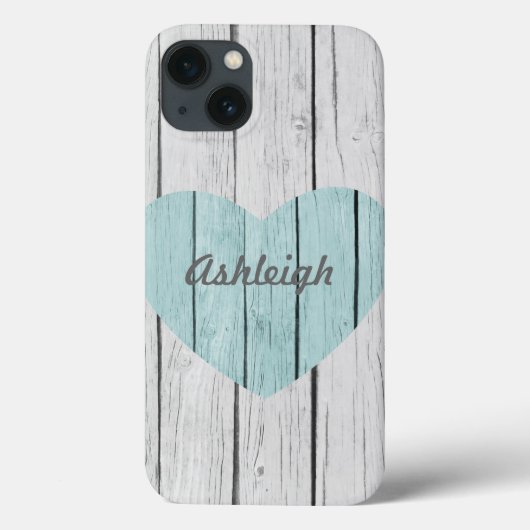 Chique wit rustiek hout Case-Mate iPhone case (Achterkant)