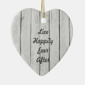 Chique wit rustiek hout keramisch ornament (Rechts)