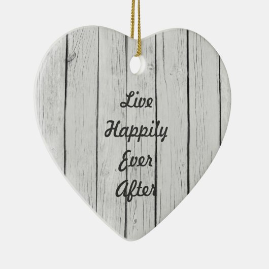 Chique wit rustiek hout keramisch ornament (Rechts)