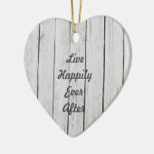 Chique wit rustiek hout keramisch ornament (Links)