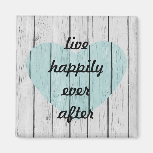 Chique wit rustiek hout magneet (Voorkant)