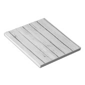 Chique wit rustiek hout notitieblok (Schuin)