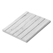 Chique wit rustiek hout notitieblok (Linkerzijde)