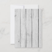 Chique wit rustiek hout RSVP (Achterkant)