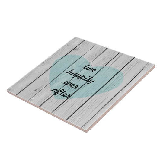 Chique wit rustiek hout tegeltje (Zijkant)