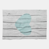 Chique wit rustiek hout theedoek (Horizontaal)