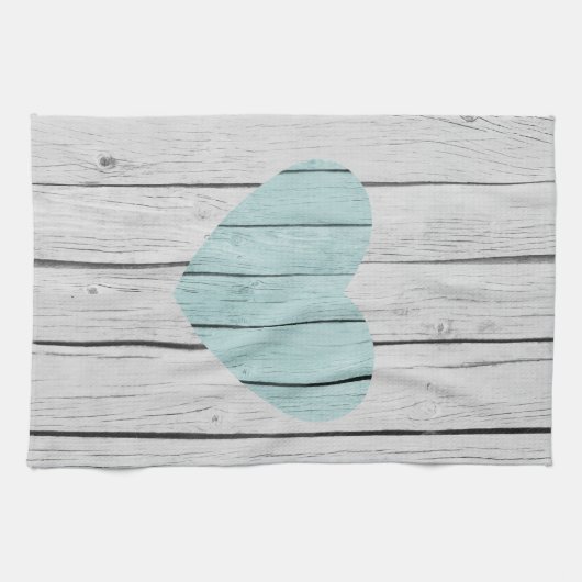 Chique wit rustiek hout theedoek (Horizontaal)