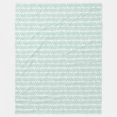 Chique wit zeeglas groen Abstract Chevron Fleece Deken (Voorkant)