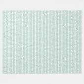 Chique wit zeeglas groen Abstract Chevron Fleece Deken (Voorkant (Horizontaal))