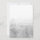 Chique wit zilver glitter Confetti Vrijgezellenfee Kaart (Achterkant)