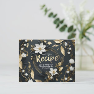 Chique witgouden bloemenkrans Vrijgezellenfeest re Uitnodiging Briefkaart
