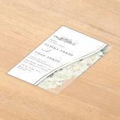 Chique witte bloemen bladeren islamitische moslim  acryl uitnodigingen (Laagn)