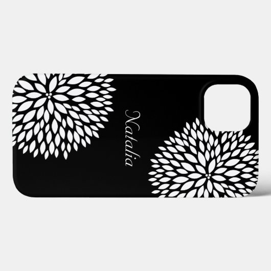 Chique witte bloemen Case-Mate iPhone case (Achterkant (horizontaal))