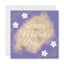 Chique witte bloemrijke elegante paarse moederdag