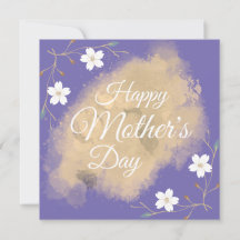 Chique witte bloemrijke elegante paarse moederdag