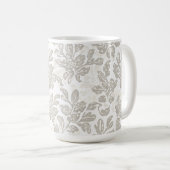 Chique Witte Crème Bloem Koffiemok (Voorkant rechts)