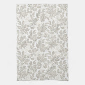Chique Witte Crème Bloem Theedoek (Verticaal)