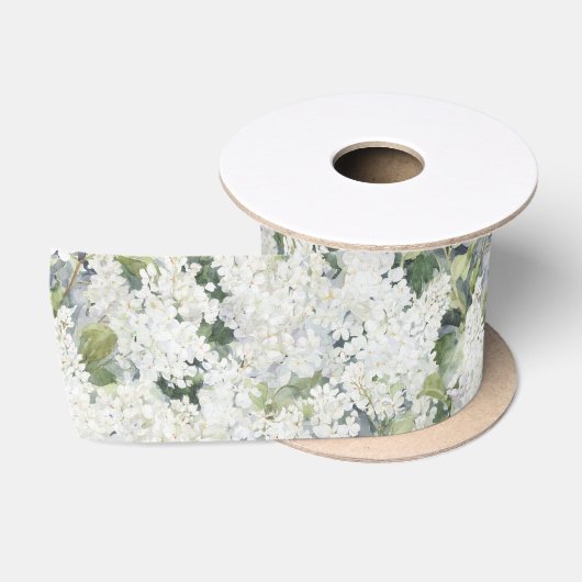 Chique witte crème bloemen bruiloft satijnen lint (Spoel)