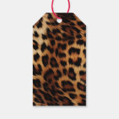 Chique witte crème Leopard gouden glitter Cadeaulabel (Achterkant)