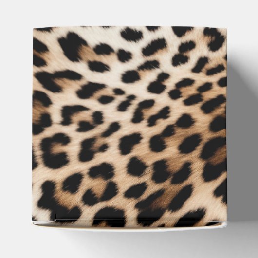 Chique witte crème luipaard print bedankdoosjes (Bovenkant)