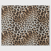 Chique witte crème luipaard print cadeaupapier (Vlak)