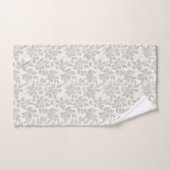Chique witte crèmelaat bloem bad handdoek (Handdoek)