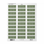 Chique witte eenvoudige gestileerde typografie scr etiket (Full Sheet)