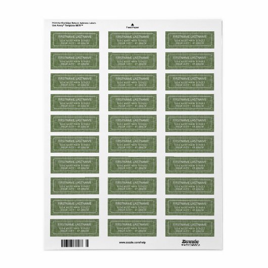 Chique witte eenvoudige gestileerde typografie scr etiket (Full Sheet)