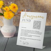 Chique witte en gouden elegante QR-code huwelijksr