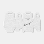Chique witte filigraan bruiloft dank u bedankdoosjes (Uitgevouwen)