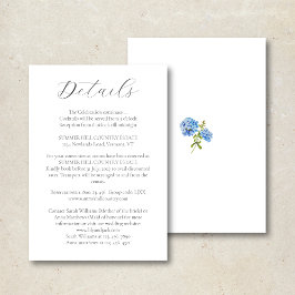 Chique witte hortensia | Huwelijksdetails Info Kaa Bedankkaart