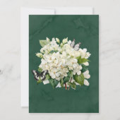Chique witte Hydrangea vlinder bruiloft uitnodigin Kaart (Achterkant)