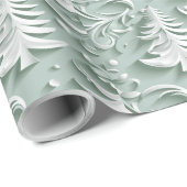 Chique witte kerstverpakking met bomen cadeaupapier (Rol Hoek)
