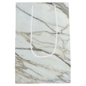 Chique witte marmer, graniet textuur medium cadeauzakje (Achterkant)