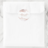 Chique witte marmeren agaat roze gouden glitter ronde sticker (Tas)
