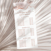 Chique witte marmeren agaat roze gouden glitters r reclamekaart