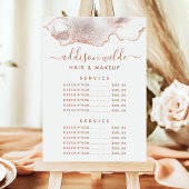 Chique witte marmeren agaat roze gouden service pr menu