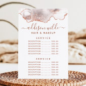 Chique witte marmeren agaat roze gouden service pr menu