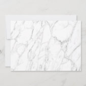 Chique witte marmeren steen bewaar de datum trouwk save the date (Achterkant)