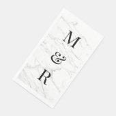 Chique witte marmeren steendruk op maat gemaakt mo servet (Hoek)