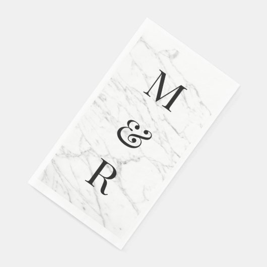 Chique witte marmeren steendruk op maat gemaakt mo servet (Hoek)