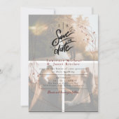 Chique witte over-minimalistische uitnodiging voor (Voorkant)