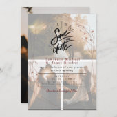 Chique witte over-minimalistische uitnodiging voor (Voorkant / Achterkant)