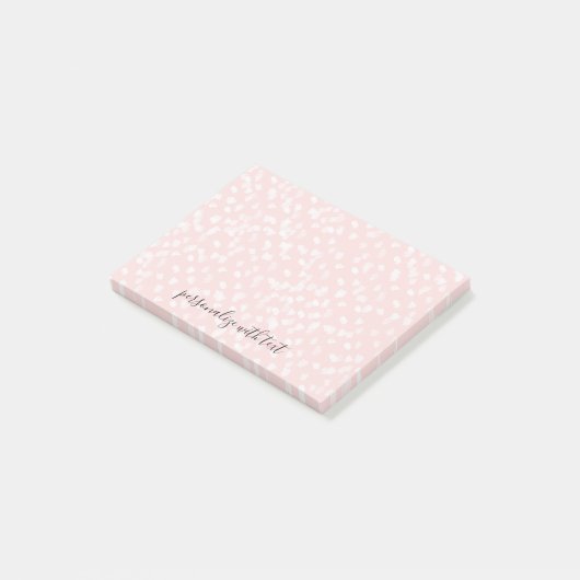 Chique witte roze vlekken post-it® notes (Schuin)