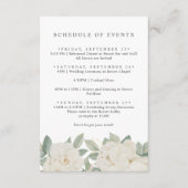 CHIQUE WITTE ROZEN BLOEMEN Lente SCHEMA VAN EVENEM Informatiekaartje (Voorkant)