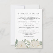 CHIQUE WITTE ROZEN BLOEMEN Lente SCHEMA VAN EVENEM Kaart (Voorkant)