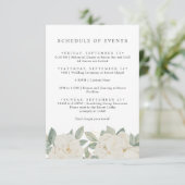 CHIQUE WITTE ROZEN BLOEMEN Lente SCHEMA VAN EVENEM Kaart (Staand voorkant)
