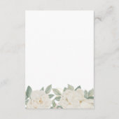 CHIQUE WITTE ROZEN BRUILOFT- GASTDETAILS INFORMATIEKAARTJE (Achterkant)